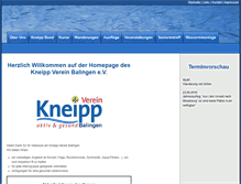 Tablet Screenshot of kneippverein-balingen.de